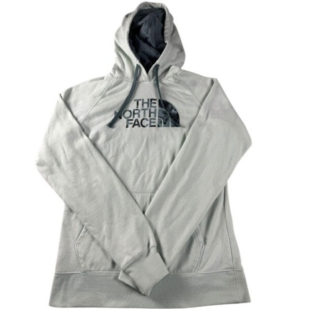 The North Face Hoodie Womens M Green Pullover Logo Graphic Fleece Activewear